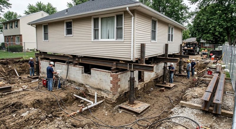 Sinking Foundation Lifting in Greenville, SC